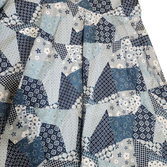 Chadwicks Full Skirt Size 16 Blue Patchwork Long Flowy Modest 33 in Waist - Picture 3 of 7